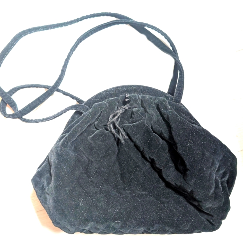 Vintage RICHMARK Quilted Velour Handbag